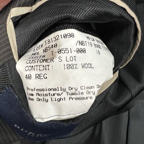 BURBERRY London Blazer Mens Sz 40R 100% Wool USA Woven Sport Coat Preppy Luxury - Picture 10 of 12